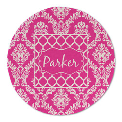 Moroccan & Damask Round Linen Placemat (Personalized)