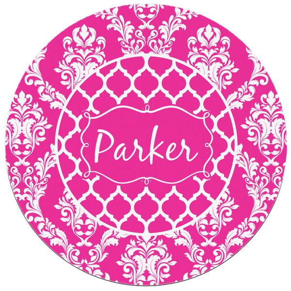 Moroccan & Damask Round Mousepad - APPROVAL