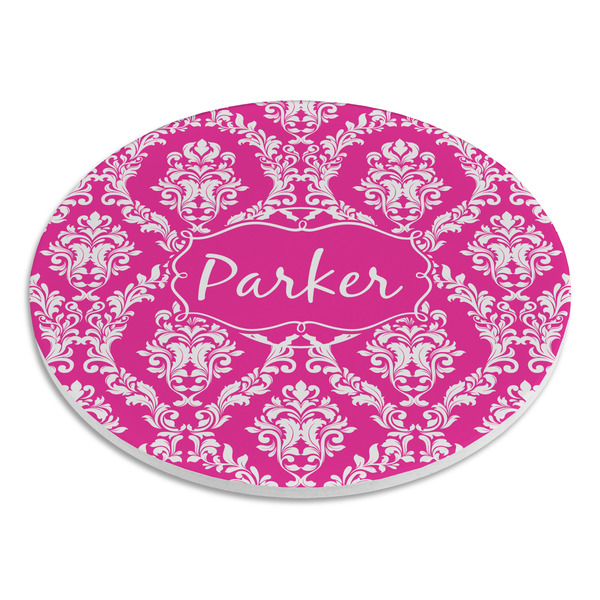 Moroccan & Damask Round Stone Trivet - Angle View