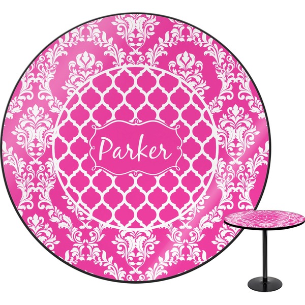 Custom Moroccan & Damask Round Table - 24" (Personalized)