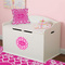 Moroccan & Damask Round Wall Decal on Toy Chest
