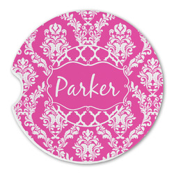 Moroccan & Damask Sandstone Car Coaster - Single (Personalized)