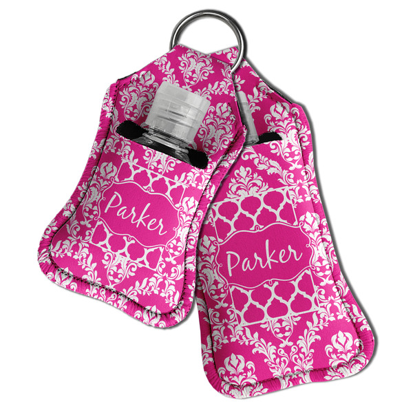 Moroccan & Damask Sanitizer Holder Keychain - Both in Case (PARENT)