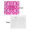 Moroccan & Damask Security Blanket - Front & White Back View