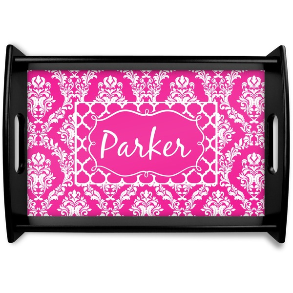 Custom Moroccan & Damask Wooden Tray (Personalized)