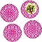 Moroccan & Damask Set of 4 Glass Lunch / Dinner Plate 10" (Personalized)