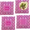 Moroccan & Damask Set of Square Dinner Plates