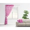 Moroccan & Damask Sheer Curtain With Window and Rod - in Room Matching Pillow