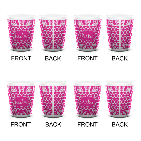 Moroccan & Damask Shot Glass - White - Set of 4 - APPROVAL