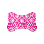 Moroccan & Damask Bone Shaped Dog Food Mat (Small) (Personalized)