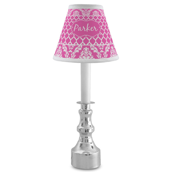 Moroccan & Damask Small Chandelier Lamp - LIFESTYLE (on candle stick)