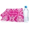 Moroccan & Damask Sports Towel Folded with Water Bottle