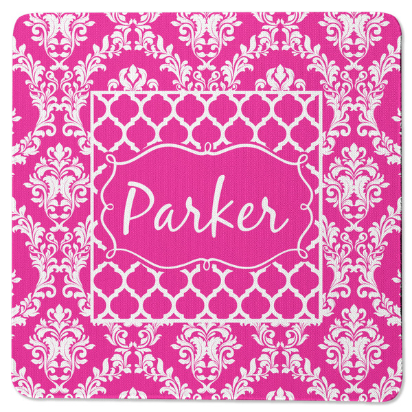 Moroccan & Damask Square Coaster Rubber Back - Single