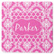 Moroccan & Damask Square Rubber Backed Coaster (Personalized)