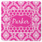 Moroccan & Damask Square Rubber Backed Coaster (Personalized)