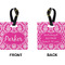 Moroccan & Damask Square Luggage Tag (Front + Back)