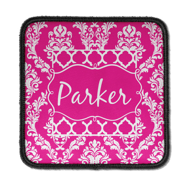 Custom Moroccan & Damask Iron On Square Patch w/ Name or Text