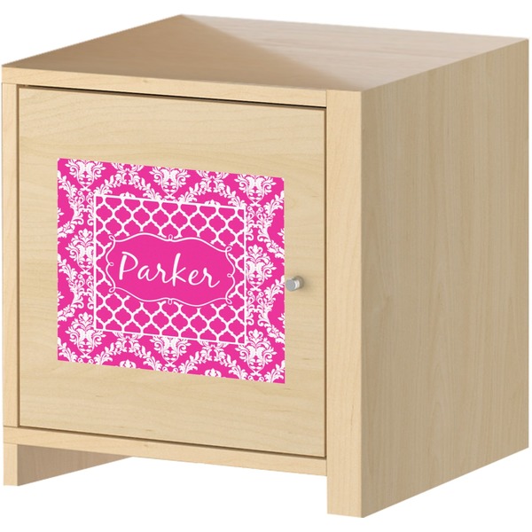 Moroccan & Damask Square Wall Decal on Wooden Cabinet