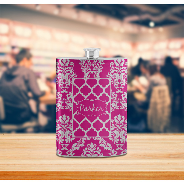 Moroccan & Damask Stainless Steel Flask - LIFESTYLE 2