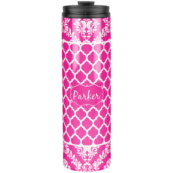 Custom Moroccan & Damask Stainless Steel Skinny Tumbler - 20 oz (Personalized)