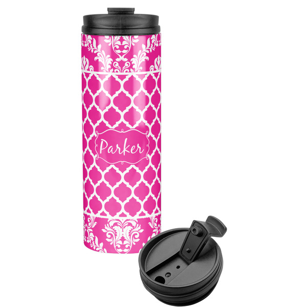 Custom Moroccan & Damask Stainless Steel Skinny Tumbler (Personalized)