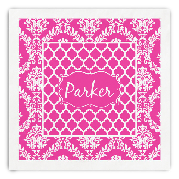 Custom Moroccan & Damask Paper Dinner Napkins (Personalized)