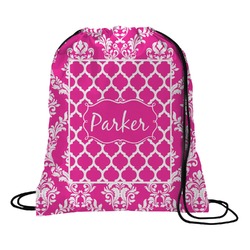 Moroccan & Damask Drawstring Backpack (Personalized)