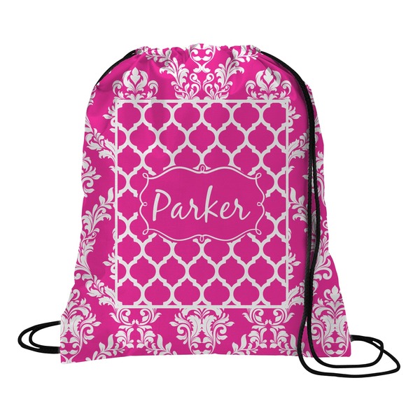 Custom Moroccan & Damask Drawstring Backpack - Small (Personalized)