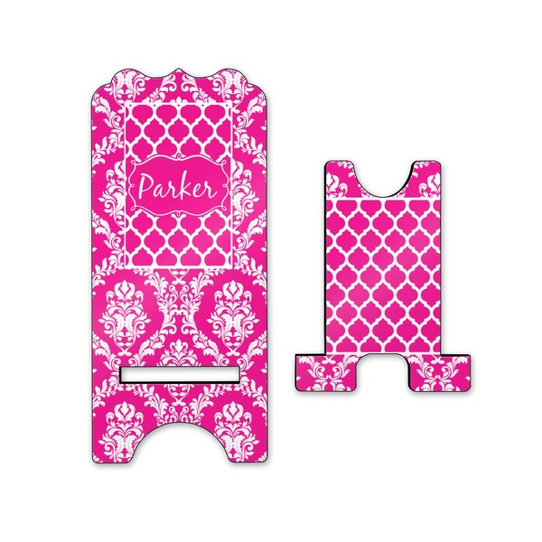 Moroccan & Damask Stylized Phone Stand - Front & Back - Small