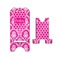 Moroccan & Damask Stylized Phone Stand - Front & Back - Small