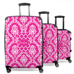 Moroccan & Damask 3 Piece Luggage Set - 20" Carry On, 24" Medium Checked, 28" Large Checked (Personalized)