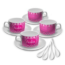 Moroccan & Damask Tea Cup - Set of 4 (Personalized)