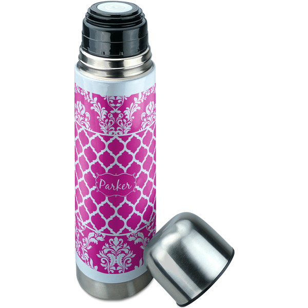Moroccan & Damask Thermos - Lid Off