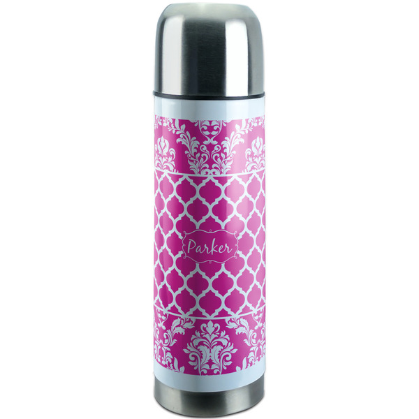 Custom Moroccan & Damask Stainless Steel Thermos (Personalized)