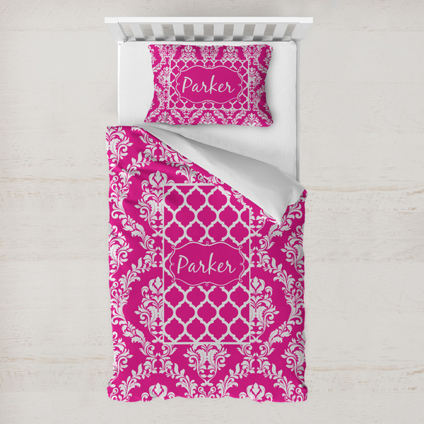 Custom Moroccan & Damask Toddler Bedding w/ Name or Text