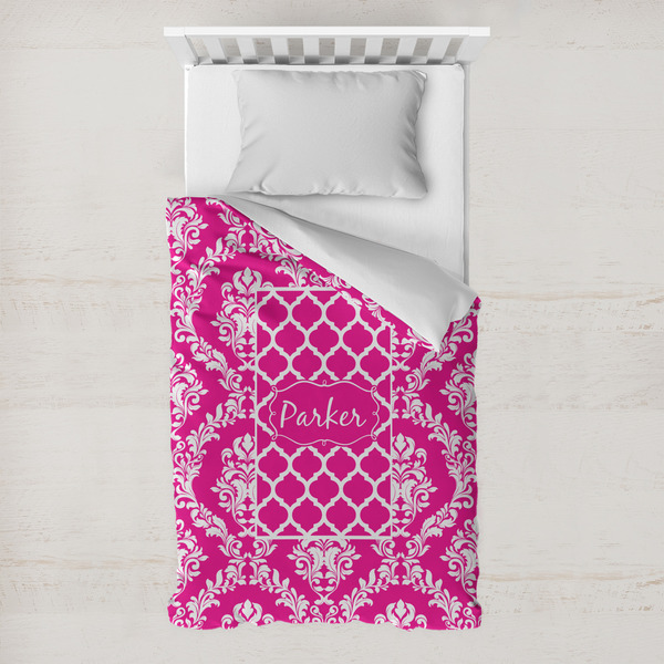 Custom Moroccan & Damask Toddler Duvet Cover w/ Name or Text