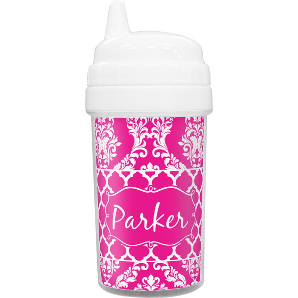 Custom Moroccan & Damask Toddler Sippy Cup (Personalized)