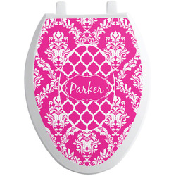 Moroccan & Damask Toilet Seat Decal - Elongated (Personalized)