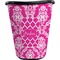 Moroccan & Damask Waste Basket - Single Sided (Black) (Personalized)