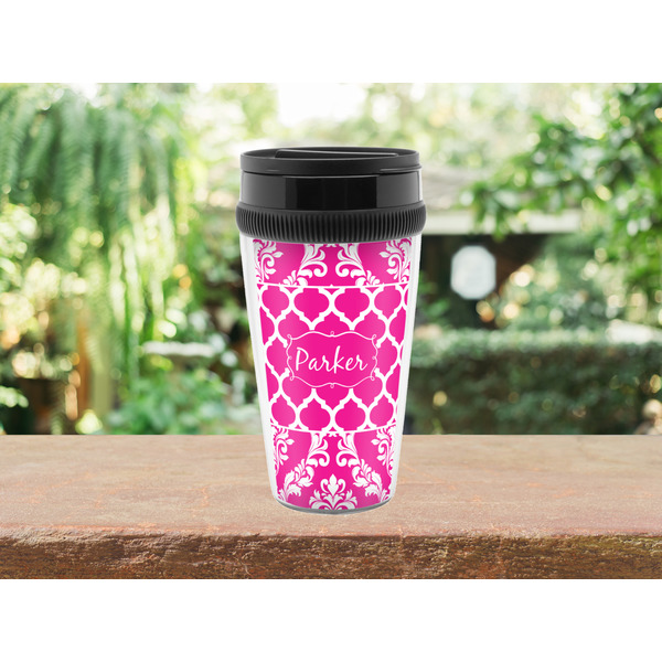 Moroccan & Damask Travel Mug Lifestyle (Personalized)