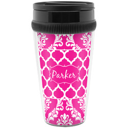 Moroccan & Damask Acrylic Travel Mug without Handle (Personalized)