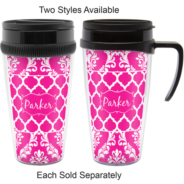 Moroccan & Damask Travel Mugs - with & without Handle