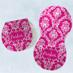 Moroccan & Damask Burp Pads - Velour - Set of 2 w/ Name or Text