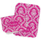 Moroccan & Damask Two Rectangle Burp Cloths - Open & Folded