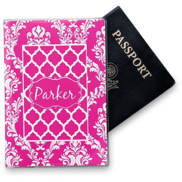 Custom Moroccan & Damask Vinyl Passport Holder (Personalized)