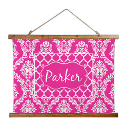 Moroccan & Damask Wall Hanging Tapestry - Wide (Personalized)