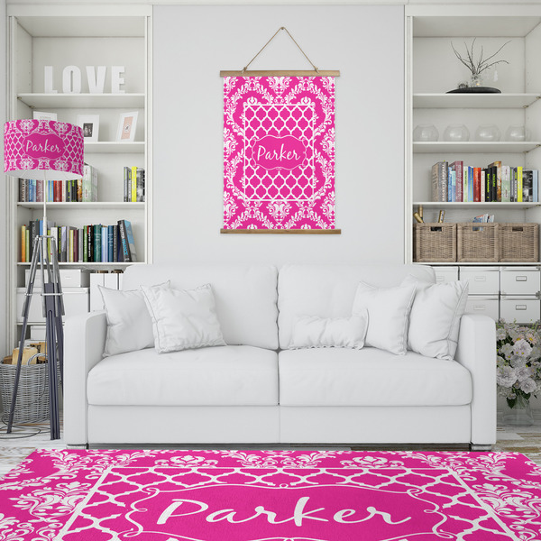 Moroccan & Damask Wall Hanging Tapestry - Portrait - IN CONTEXT