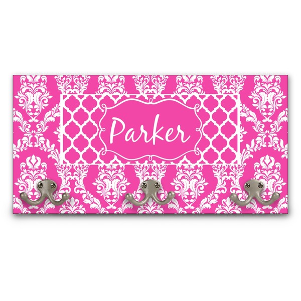 Custom Moroccan & Damask Wall Mounted Coat Rack (Personalized)