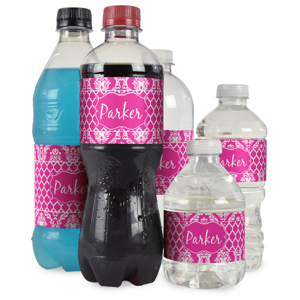 Moroccan & Damask Water Bottle Label - Multiple Bottle Sizes