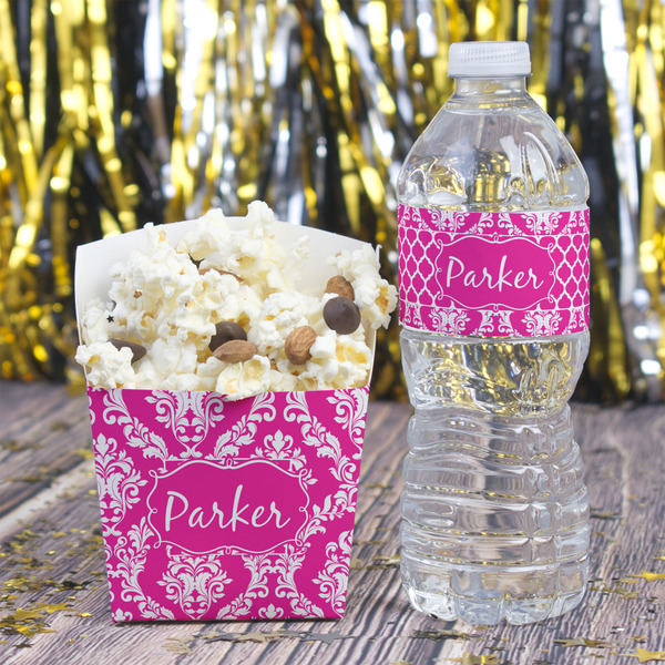 Moroccan & Damask Water Bottle Label - w/ Favor Box